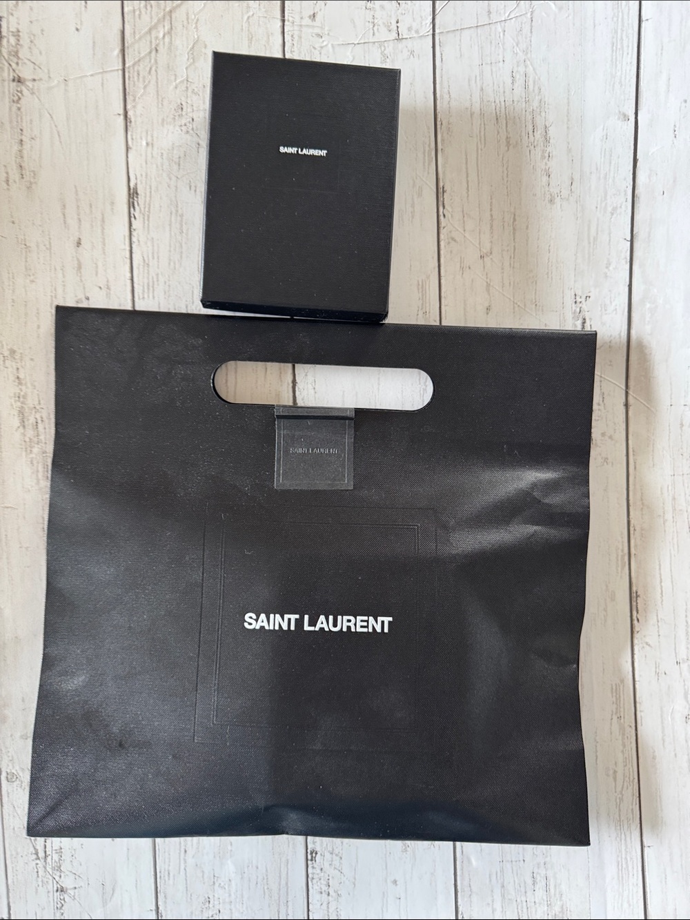 Saint Laurent Black Shopping Bag and Box Set